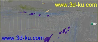 3D打印模型恐龙世界 原始森林 森林 原始 山 大山的图片