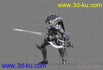 3D打印模型双手剑战士的图片