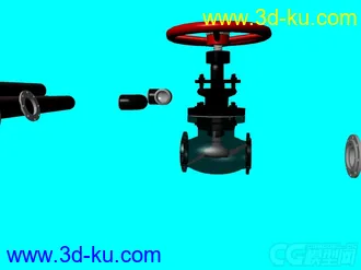 3D打印模型管道、阀门、管件的图片