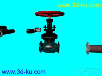 3D打印模型管道、阀门、管件的图片