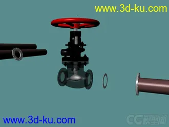 3D打印模型管道、阀门、管件的图片