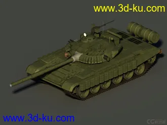 3D打印模型T-72B坦克的图片