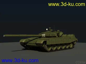 3D打印模型T-72B坦克的图片