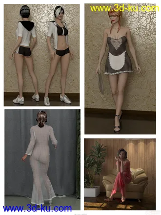 37个性感女人3D模型合辑！高精度！有细节！的图片