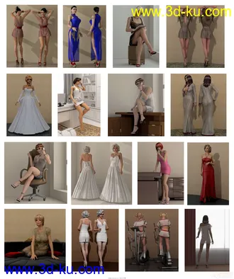37个性感女人3D模型合辑！高精度！有细节！的图片