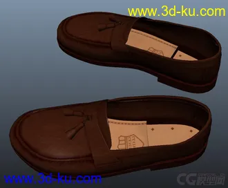 3D打印模型现代系列——女士皮鞋 休闲平底鞋 帆船鞋的图片