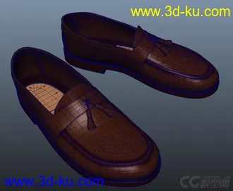 3D打印模型现代系列——女士皮鞋 休闲平底鞋 帆船鞋的图片