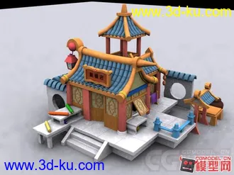 3D打印模型裁缝店古建场景的图片