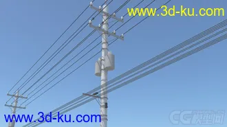 3D打印模型电线杆子场景的图片