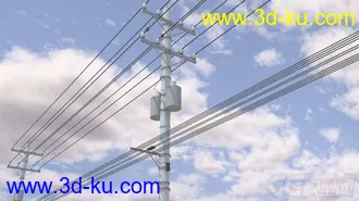 3D打印模型电线杆子场景的图片
