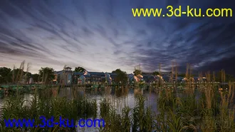 3D打印模型湖边(黄昏）的图片