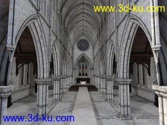 3D打印模型西方古建—欧式教堂 礼堂 耶稣 复古中世纪教堂 基督教堂 大教堂 婚礼教堂 哥特式教堂的图片