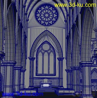 3D打印模型西方古建—欧式教堂 礼堂 耶稣 复古中世纪教堂 基督教堂 大教堂 婚礼教堂 哥特式教堂的图片