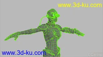 3D打印模型幽灵特工，有uv，带灯光组，有材质贴图，带的灯光组的图片
