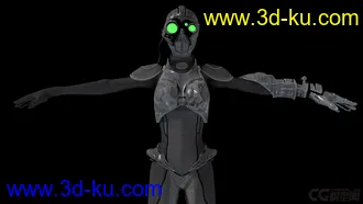 3D打印模型幽灵特工，有uv，带灯光组，有材质贴图，带的灯光组的图片