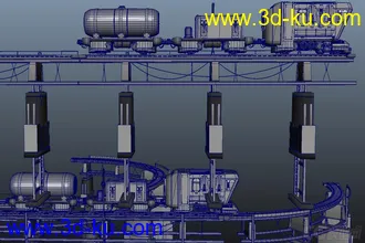 3D打印模型现代系列—铁轨 轻轨 铁路 轨道 钢轨 高架桥 悬浮铁轨 精致运输车 油罐车 货物车 动车的图片
