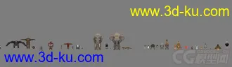 【ZOO动物园】全套共70个动物模型+贴图 企鹅 乌龟 狮子 鸵鸟 猩猩 骆驼 大象等的图片