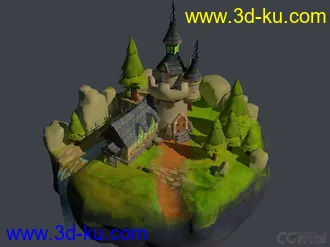 3D打印模型浮岛的图片