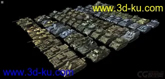 [全套军事模型]中型坦克系列独立分包Obj+贴图+MAX2012下载（不断更新）的图片