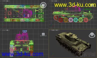 [全套军事模型]中型坦克系列独立分包Obj+贴图+MAX2012下载（不断更新）的图片