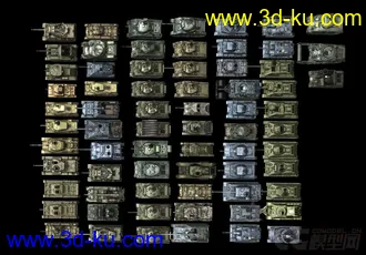 [全套军事模型]中型坦克系列独立分包Obj+贴图+MAX2012下载（不断更新）的图片