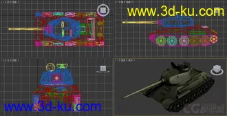 [全套军事模型]中型坦克系列独立分包Obj+贴图+MAX2012下载（不断更新）的图片