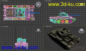 [全套军事模型]中型坦克系列独立分包Obj+贴图+MAX2012下载（不断更新）的图片