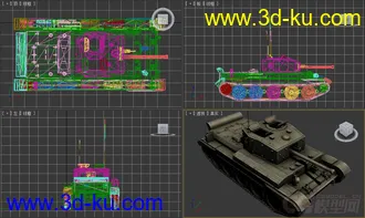 [全套军事模型]中型坦克系列独立分包Obj+贴图+MAX2012下载（不断更新）的图片