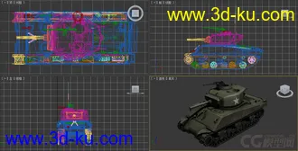 [全套军事模型]中型坦克系列独立分包Obj+贴图+MAX2012下载（不断更新）的图片