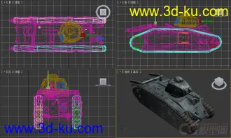 [全套军事模型]中型坦克系列独立分包Obj+贴图+MAX2012下载（不断更新）的图片