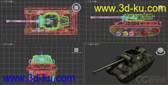 [全套军事模型]中型坦克系列独立分包Obj+贴图+MAX2012下载（不断更新）的图片