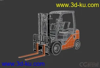 3D打印模型仓库叉车的图片