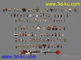 3D打印模型超可爱的一套  剑灵Q版角色大集合   分享给大家  喜欢那去吧的图片