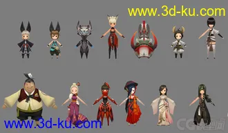 3D打印模型超可爱的一套  剑灵Q版角色大集合   分享给大家  喜欢那去吧的图片