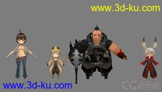 3D打印模型超可爱的一套  剑灵Q版角色大集合   分享给大家  喜欢那去吧的图片