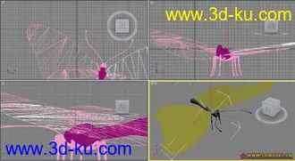 3D打印模型蝴蝶一小只无材质贴图3DS格式的图片