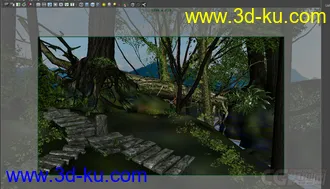 3D打印模型自然写实森林小路场景的图片