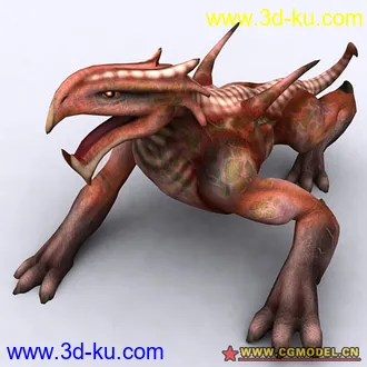 很棒的游戏的模型怪兽带骨骼,反正是想分享下的图片