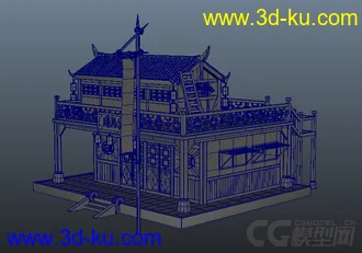 3D打印模型古代房屋，的图片