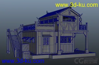 3D打印模型古代房屋，的图片