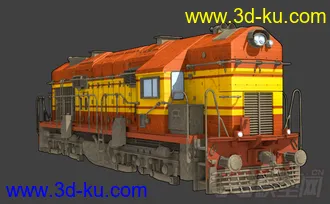 3D打印模型火车头有材质的图片
