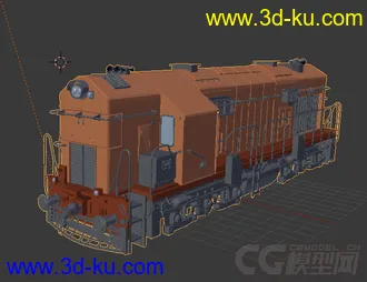 3D打印模型火车头有材质的图片