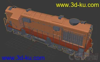 3D打印模型火车头有材质的图片