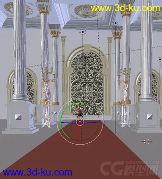 3D打印模型欧式豪华大厅的图片