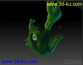 3D打印模型刚学ZB雕的小怪物，还有好多问题不能解决啊！的图片