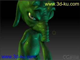3D打印模型刚学ZB雕的小怪物，还有好多问题不能解决啊！的图片