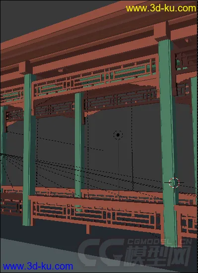 古建筑 走廊模型的图片1