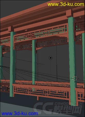 3D打印模型古建筑 走廊的图片
