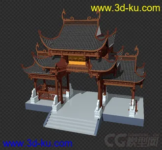 3D打印模型古建筑 牌楼的图片