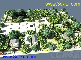 3D打印模型影视级别现代城镇场景的图片